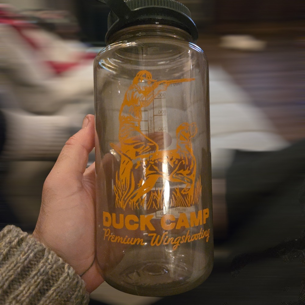 Duck Camp‎ Premium Wingshooting Nalgene 32 Oz. Water Bottle Hunting Dog USA EUC